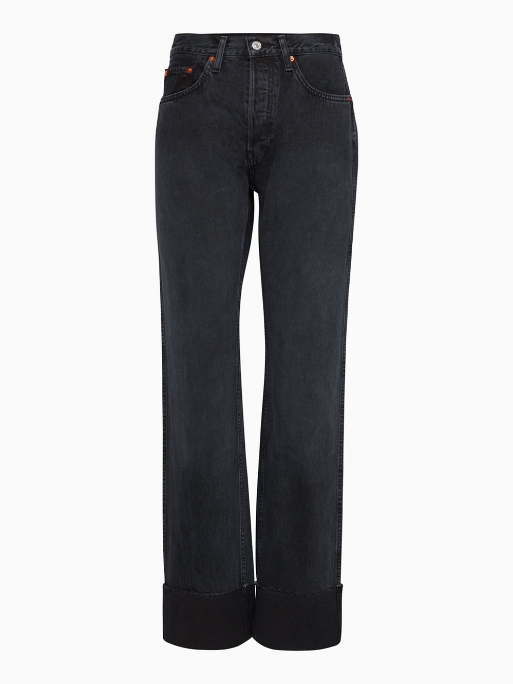RE/DONE High-Rose Loose Long Cuff Jeans